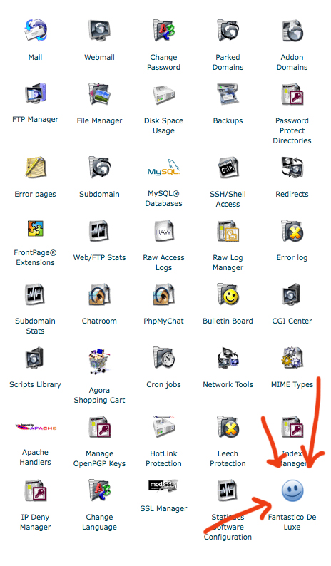 Fantastico and Cpanel